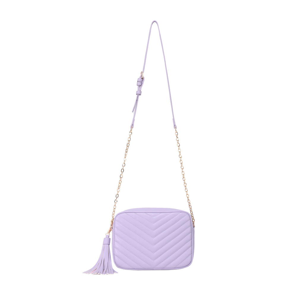 Quilted Shoulder and Cross body bag with tassel