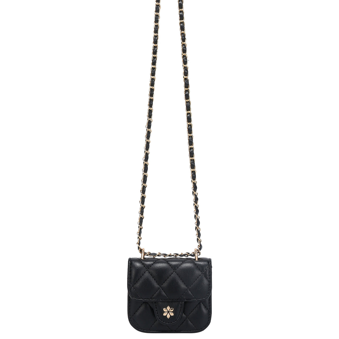 Quilted Mini Cross Body Bag - PU Vegan leather
