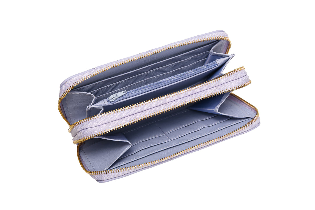 Dual Zipper Wallet with Hand Strap | RFID Blocking protection