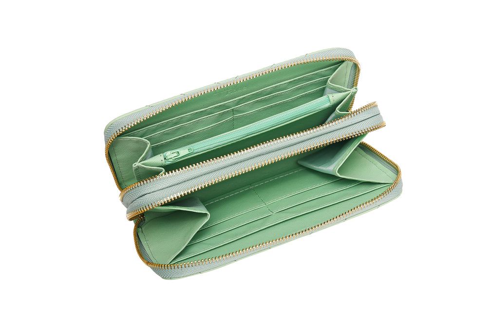 Dual Zipper Wallet with Hand Strap | RFID Blocking protection