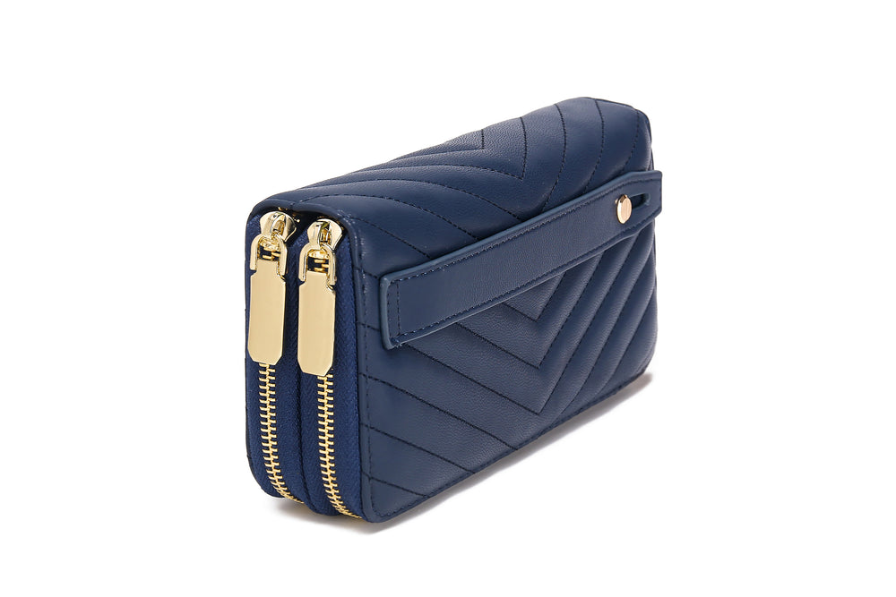 Dual Zipper Wallet with Hand Strap | RFID Blocking protection