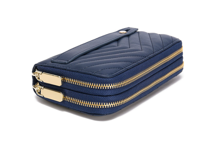 Dual Zipper Wallet with Hand Strap | RFID Blocking protection