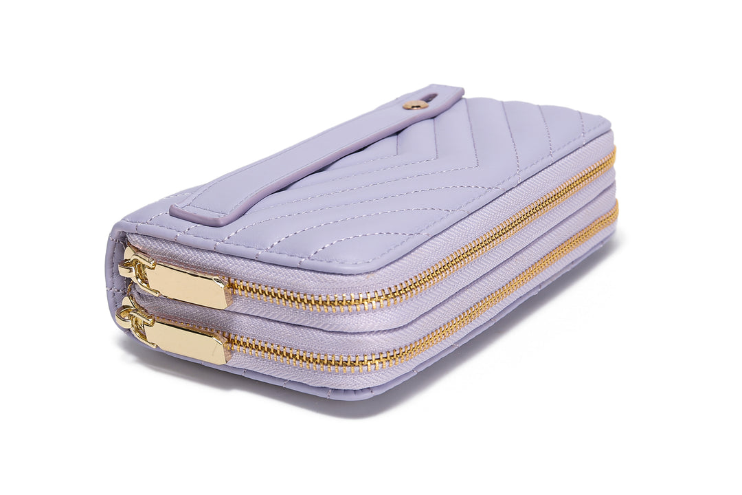 Dual Zipper Wallet with Hand Strap | RFID Blocking protection