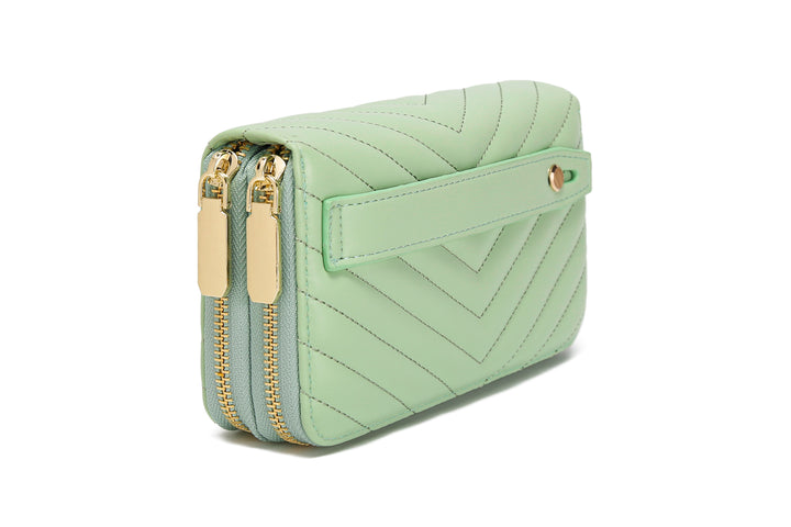 Dual Zipper Wallet with Hand Strap | RFID Blocking protection