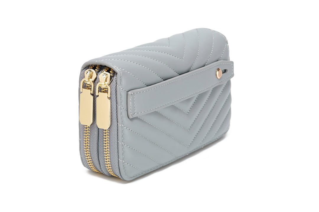 Dual Zipper Wallet with Hand Strap | RFID Blocking protection