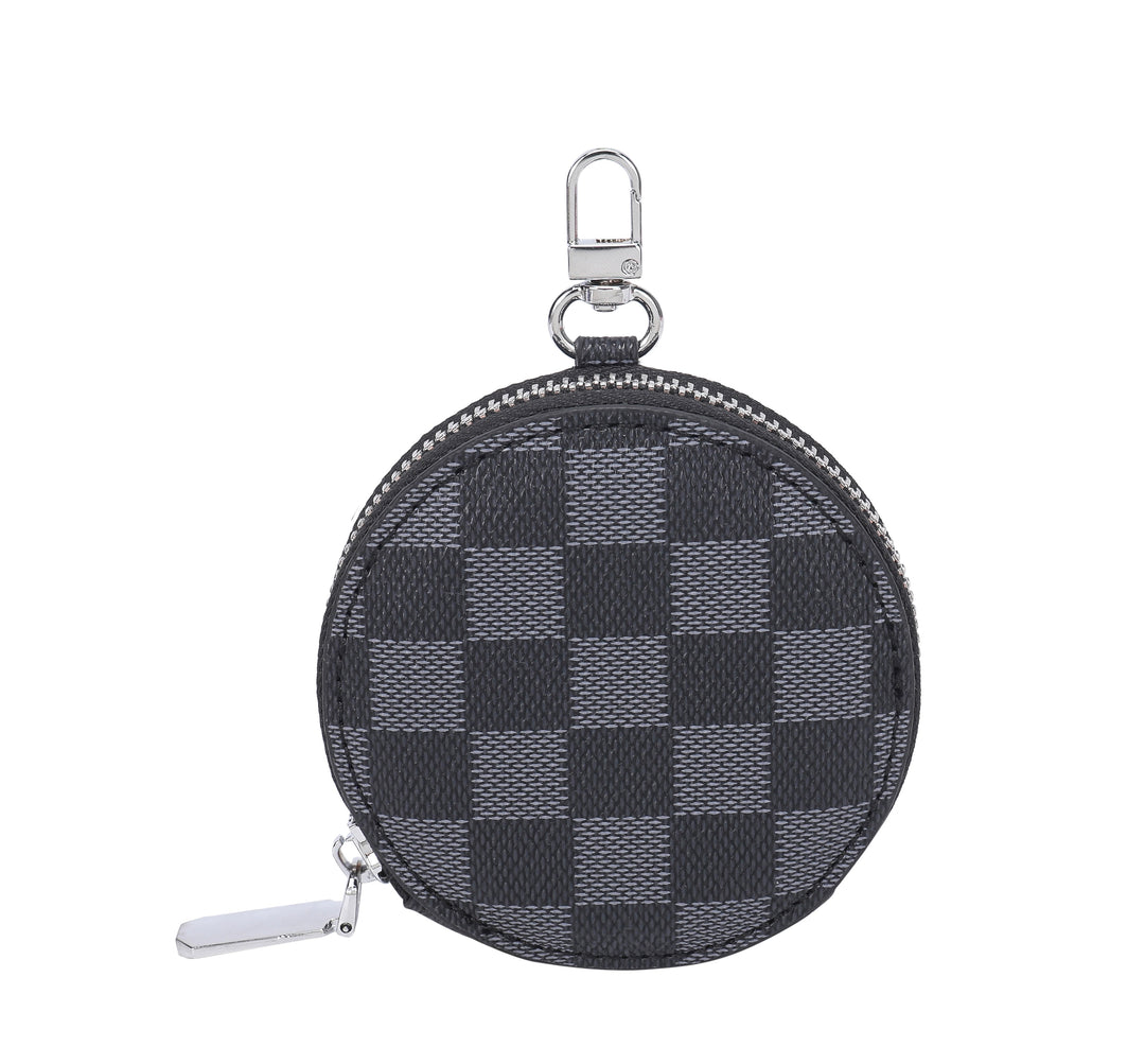 Round Coin Purse Pouch Change Wallet Holder with clasp