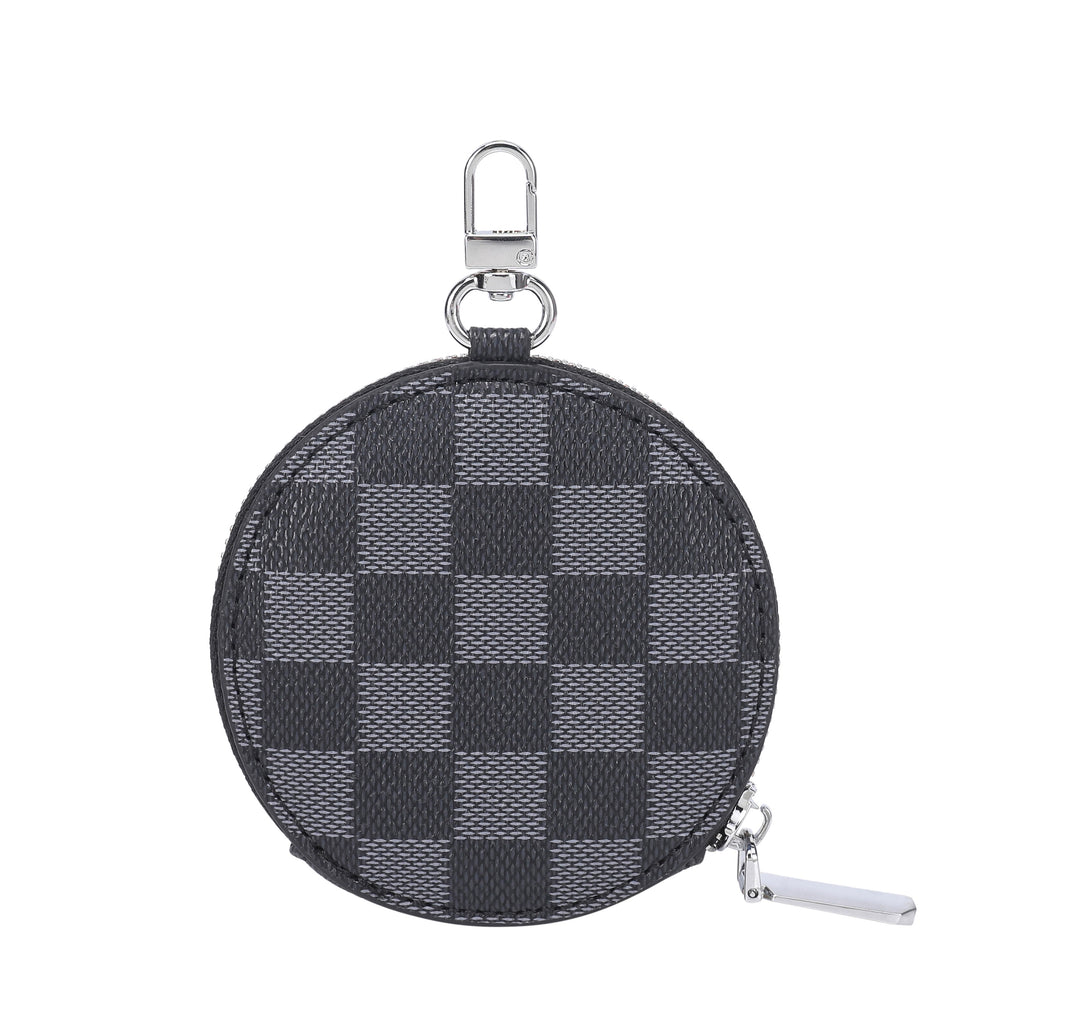 Round Coin Purse Pouch Change Wallet Holder with clasp