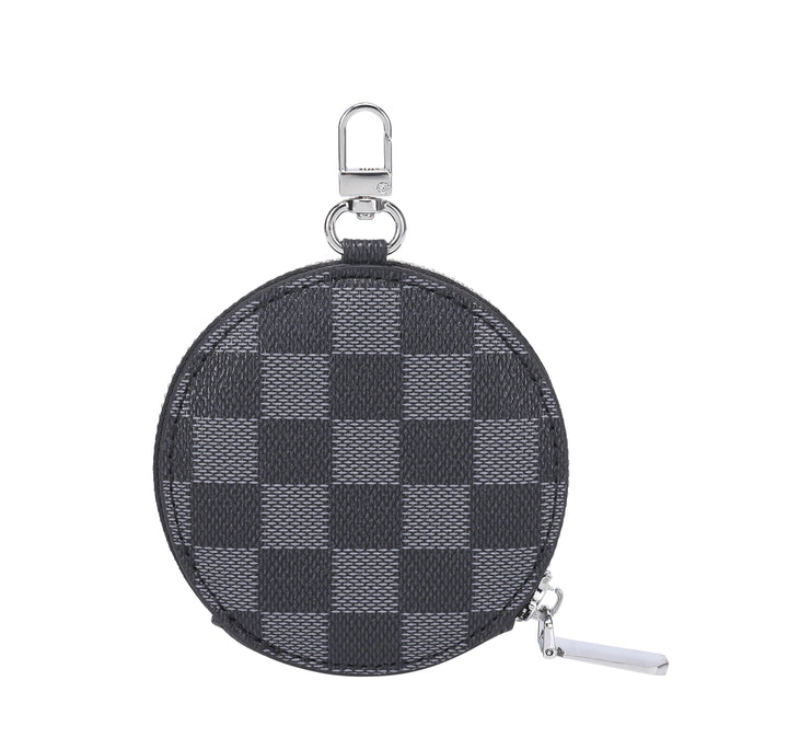 Round Coin Purse Pouch Change Wallet Holder with clasp