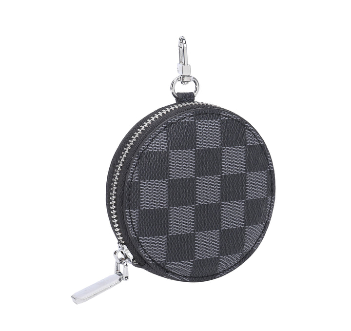 Round Coin Purse Pouch Change Wallet Holder with clasp