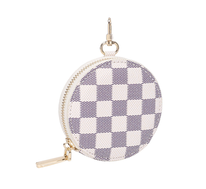 Round Coin Purse Pouch Change Wallet Holder with clasp