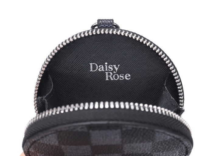 Round Coin Purse Pouch Change Wallet Holder with clasp