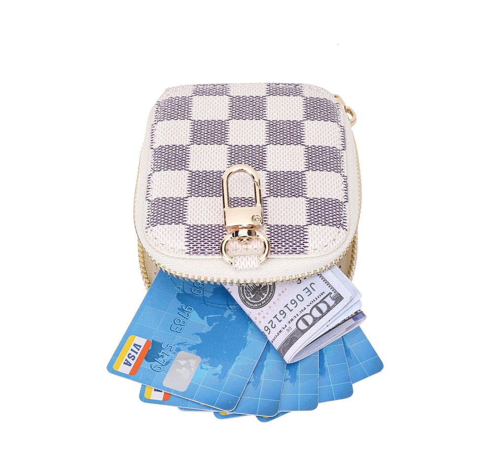 Rectangle Coin Purse Pouch Change Wallet Holder with clasp