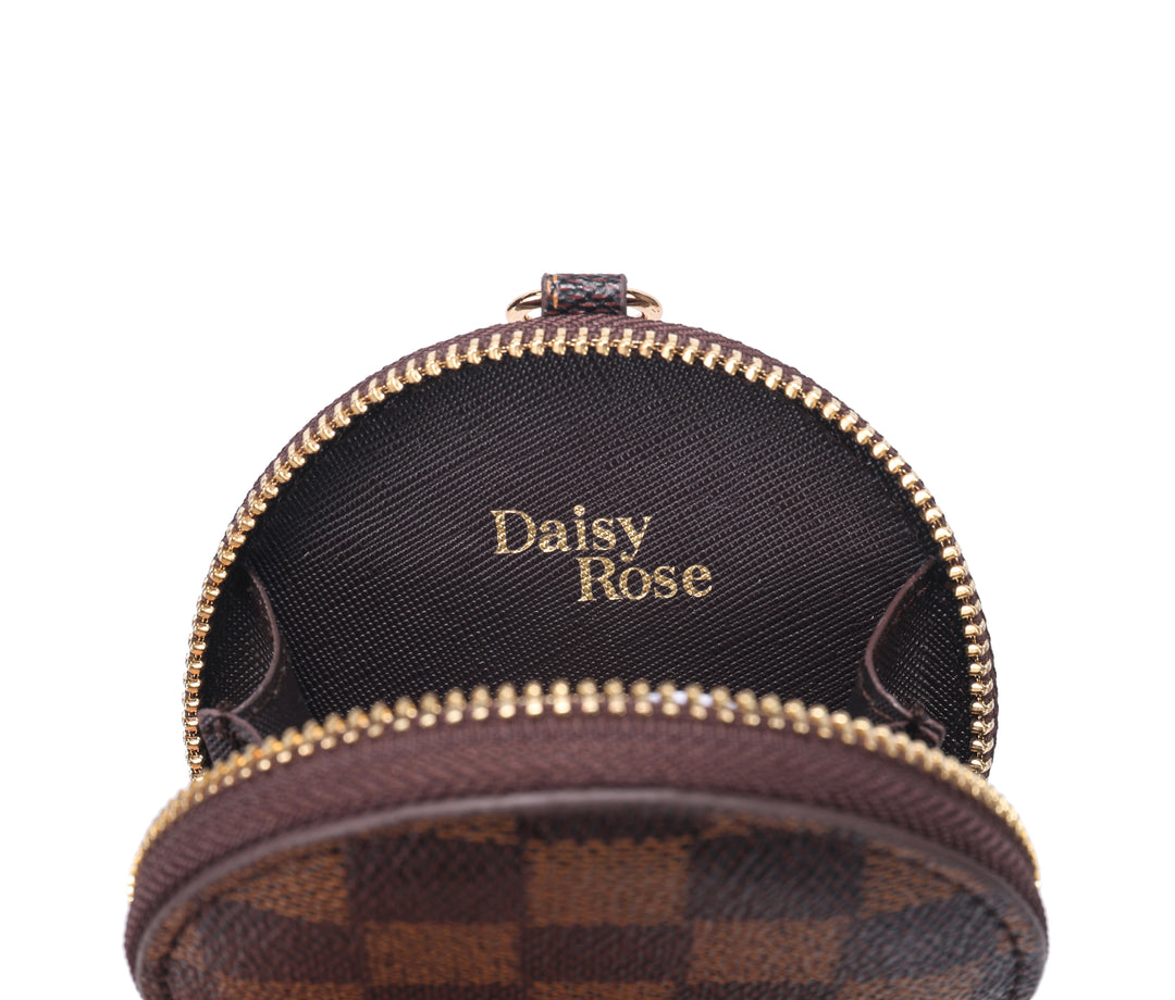 Round Coin Purse Pouch Change Wallet Holder with clasp