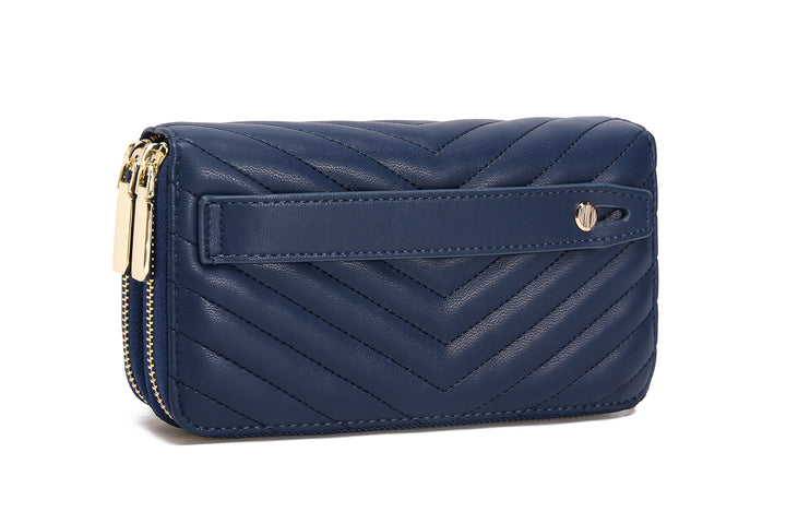 Dual Zipper Wallet with Hand Strap | RFID Blocking protection