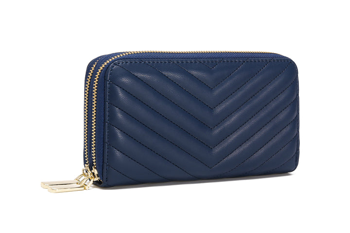 Dual Zipper Wallet with Hand Strap | RFID Blocking protection