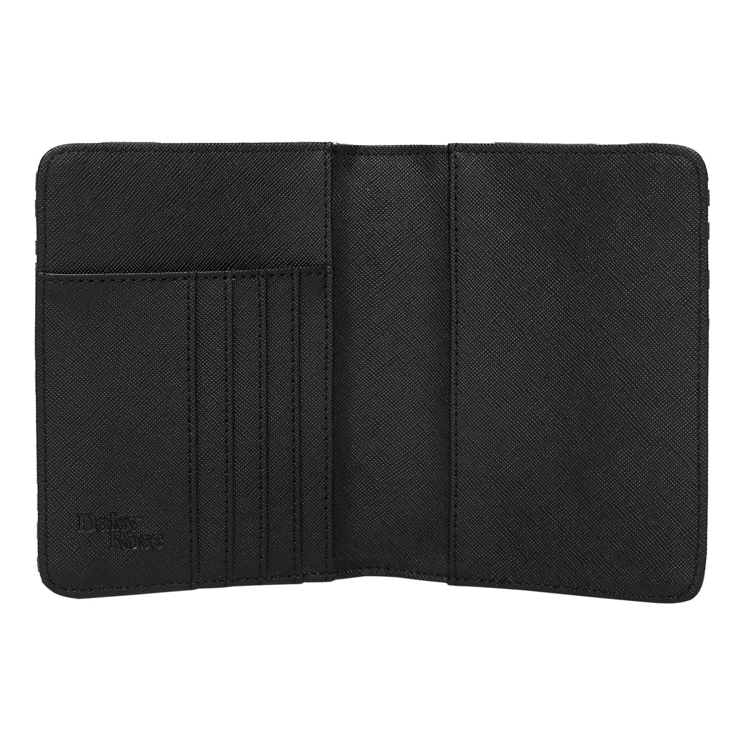 Prada Saffiano Leather Passport Holder in Black for Men