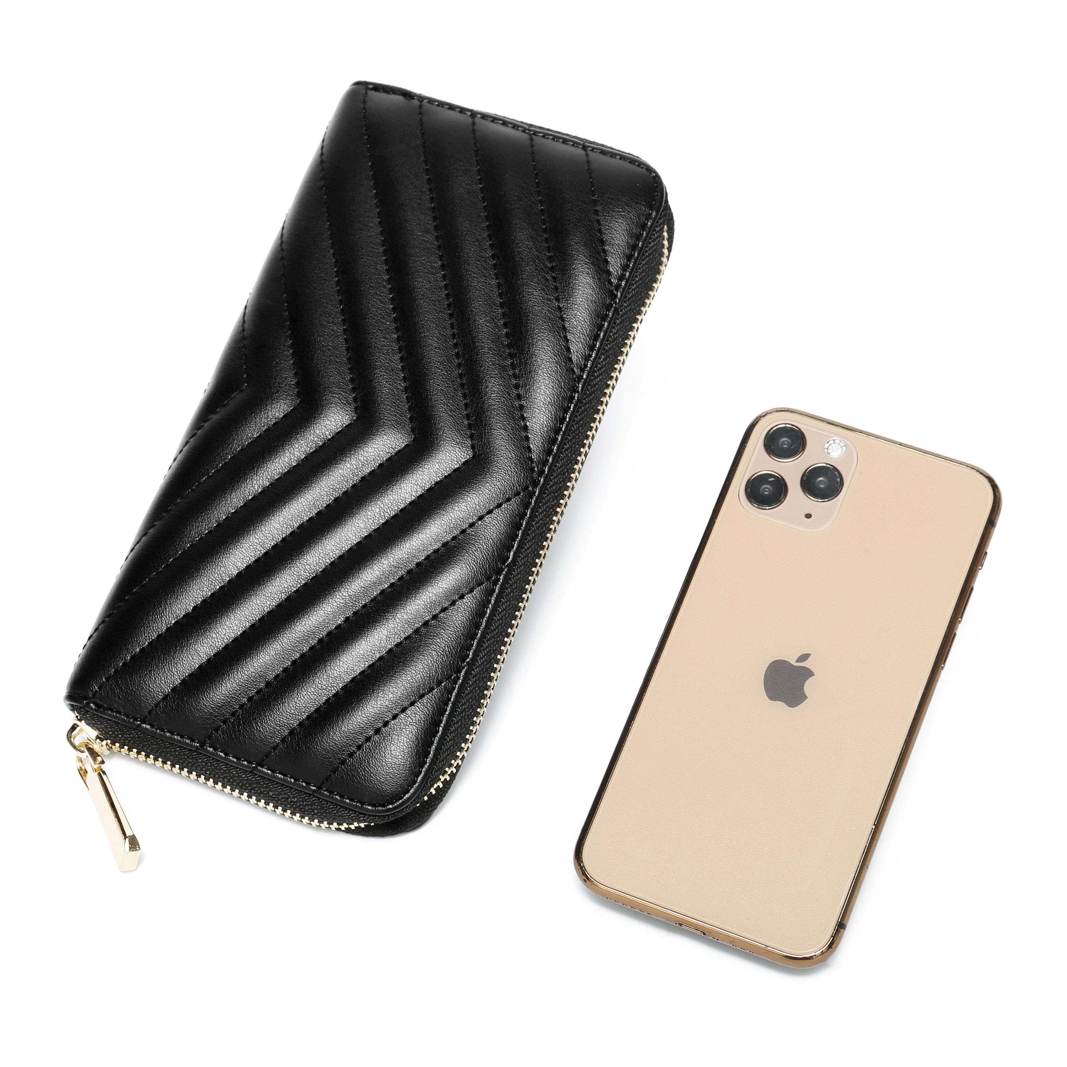 Zip Around Wallet and Phone Clutch - RFID Blocking Protection
