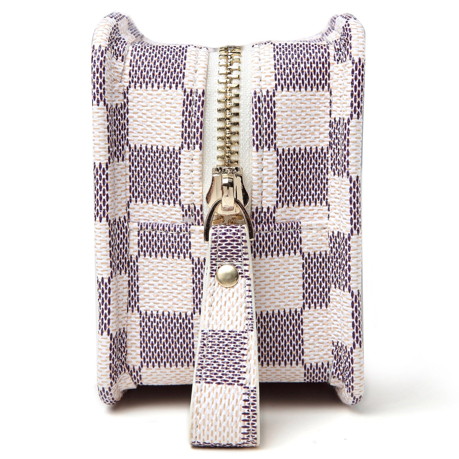 Daisy rose cream checkered bag sale