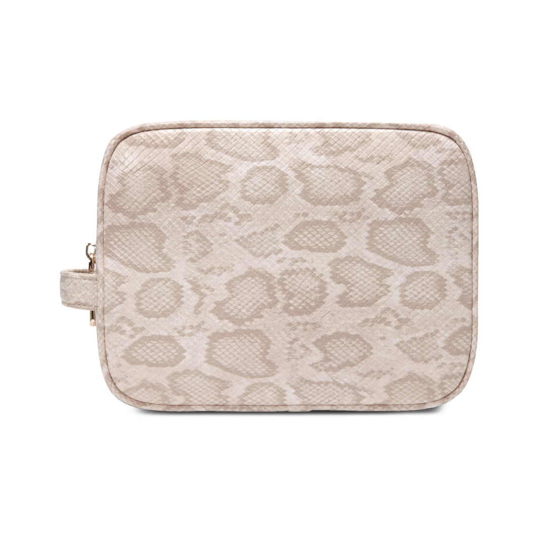 Daisy Rose Checkered Backpack Bag - Luxury PU Vegan Leather- Cream