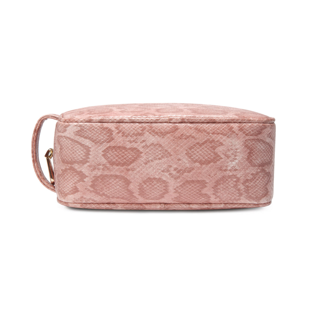 Daisy Rose Cosmetic Toiletry Bag PU Vegan Leather Travel Bag for