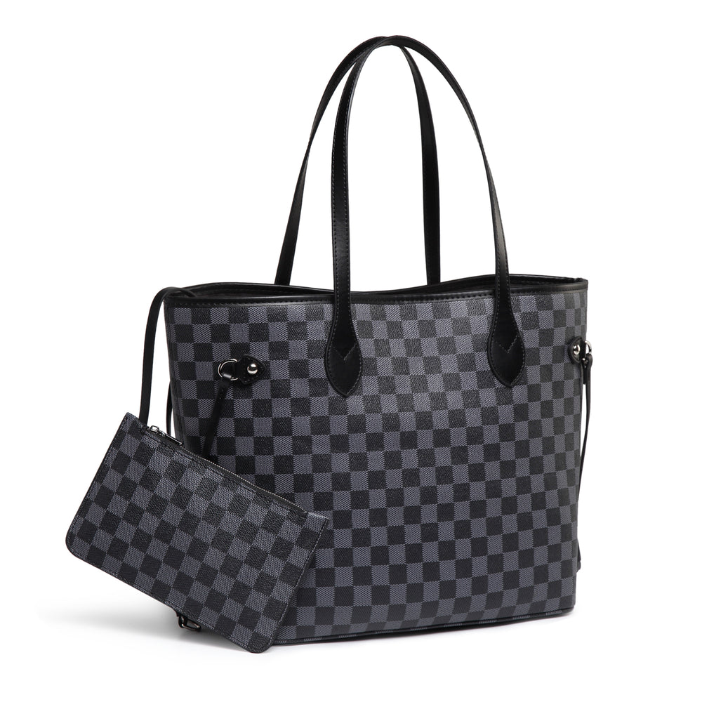 Daisy Rose, Bags, Daisy Rose Checkered Tote Bag And Wristlet