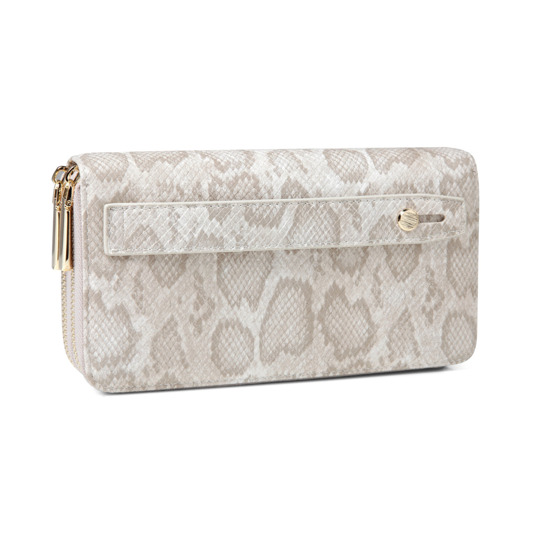 Daisy Rose Women's Check Zip Around Wallet and Phone Clutch
