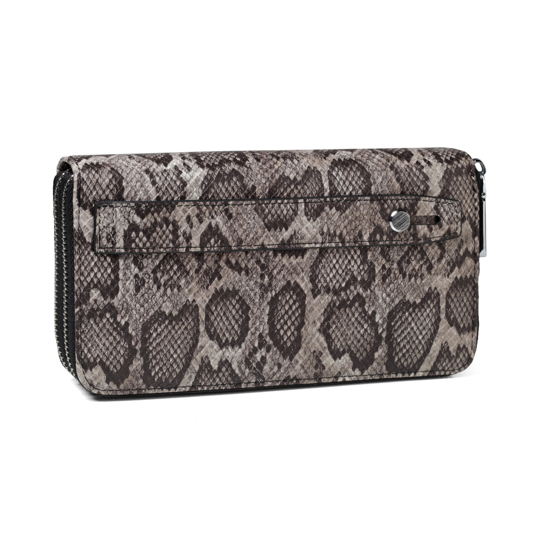 Daisy Rose Dual Zipper Wallet with Hand Strap