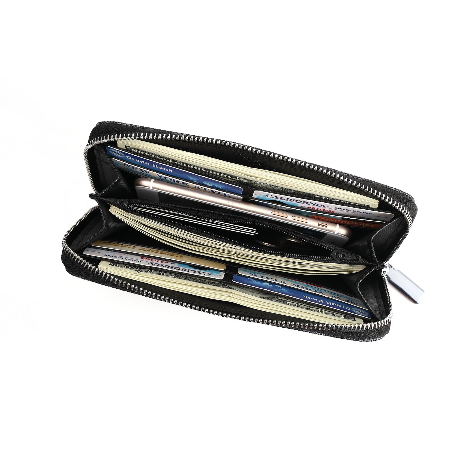 Zip Around Wallet and Phone Clutch - RFID Blocking