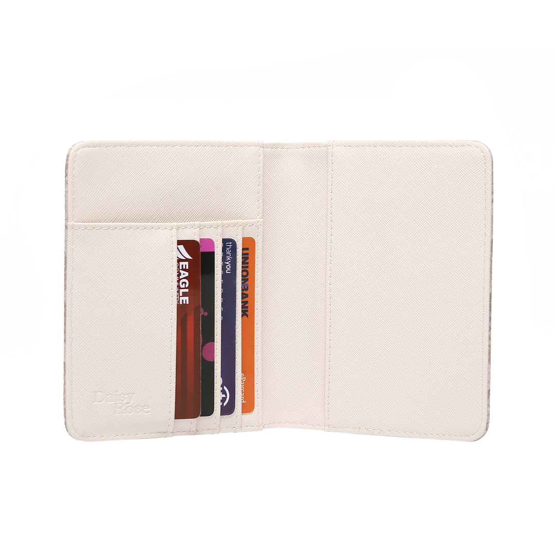 Daisy Rose Luxury Passport Holder Cover Case  PU Vegan Leather RFID Travel  Organizer Card Holder - Brown 