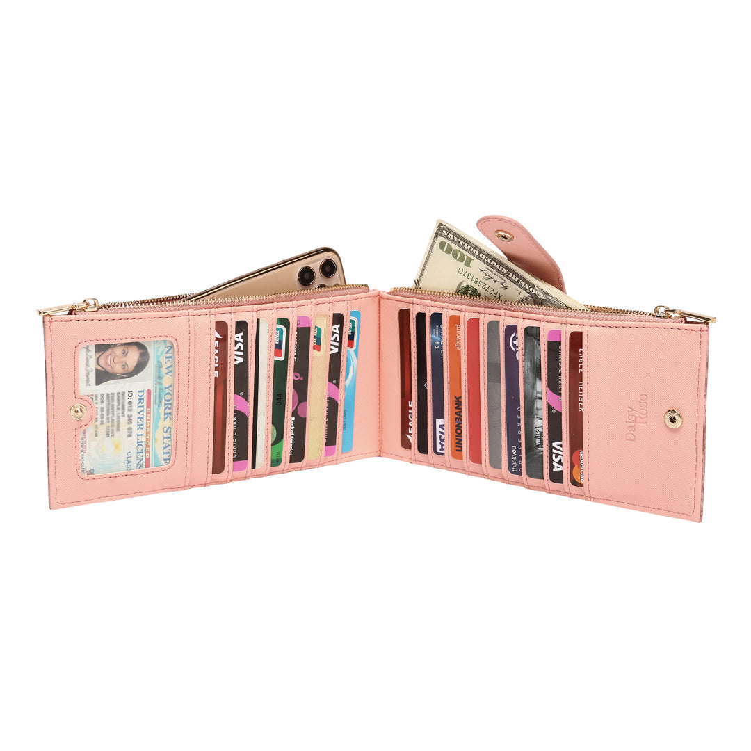 Daisy Rose Women's Multi Card Wallet Clutch