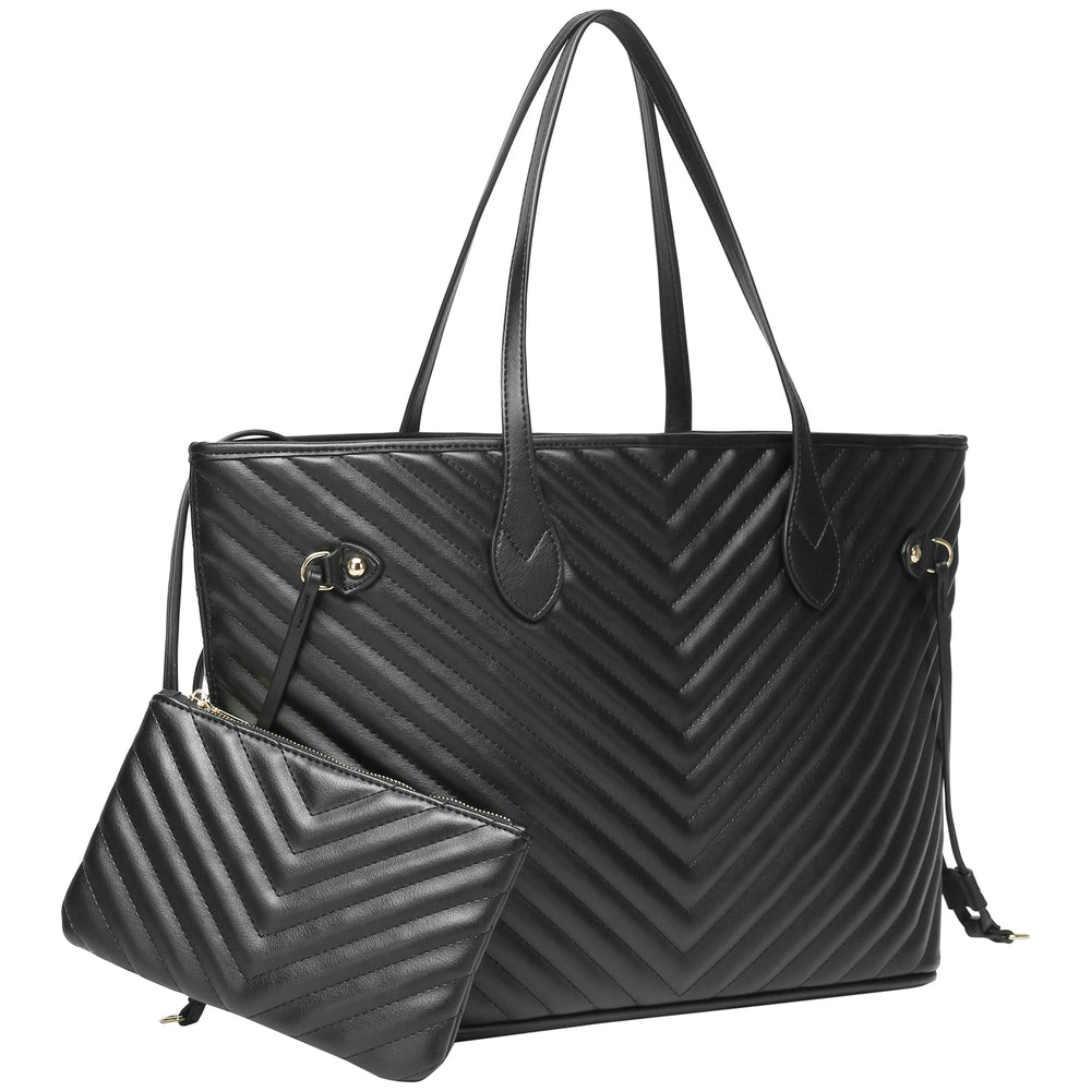 Black Checkered Tote Shoulder Bags With Inner Pouch,PU Vegan Leather Luxury  Woman Handbag Bucket Bag Checkered Mini Floral Shape Fashion Handbags 